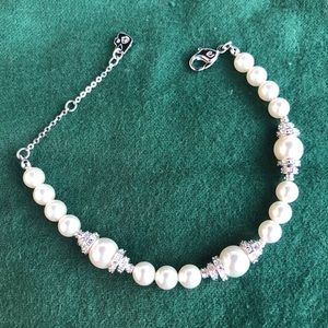 Bracelet Swarovski pearl and crystal